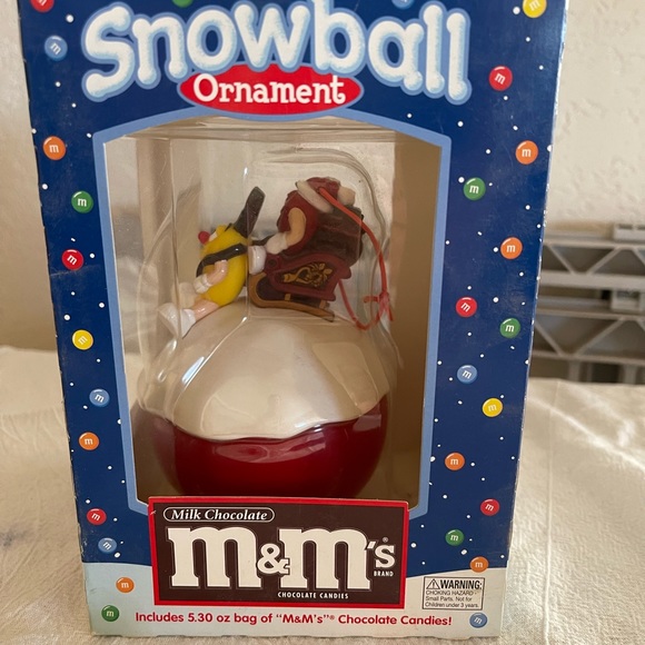 intage M&M's Ornament - 2001 Snowball Red & Yellow M&M Characters - NEW In Box. - Picture 6 of 7
